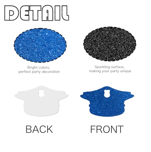 Image of 120pcs Officer Confetti - Congrats Officer Grad Party Sign - Officer Birthday Party Decoration Scatters for DIY Crafts - Police Caps Handcuffs Guns Glitter Cutous