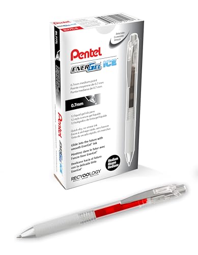 Bolígrafo Pentel EnerGel ICE tinta líquida 0.7 mm rojo x12 miniatura 5