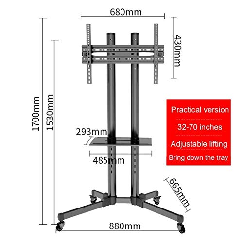 Soporte móvil para TV con ruedas de 32 a 70 pulgadas miniatura 7