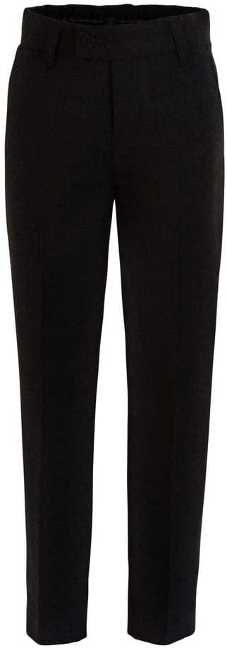 RGM Boys Dress Pants Flat-Front with Slim Fit - Stylish Dress Pants for Weddings, School, Office, & Events with Low Rise