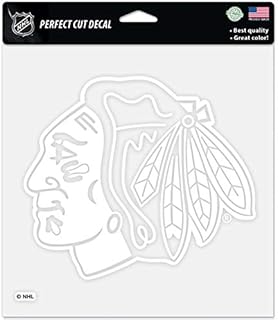 Wincraft Pegatina oficial de Chicago Blackhawks, 20,3 x 20,3 cm, color blanco