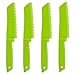 ONUPGO Ensemble de 4 couteaux de cuisine en plastique - Couteau en nylon Chef/Couteaux de cuisine pour enfants, Couteau à pâtisserie pour enfants, Fruit, Pain, Gâteau, Couteau à laitue