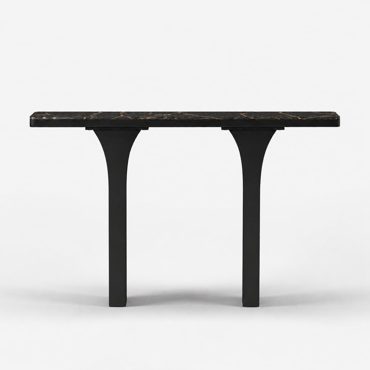 12 Inch Console Table with Sintered Stone Top, Narrow Entryway Table 55 Inch Long, Modern Slim Sofa Table for Living Room, Hallway, Behind Couch (Black)-image-45