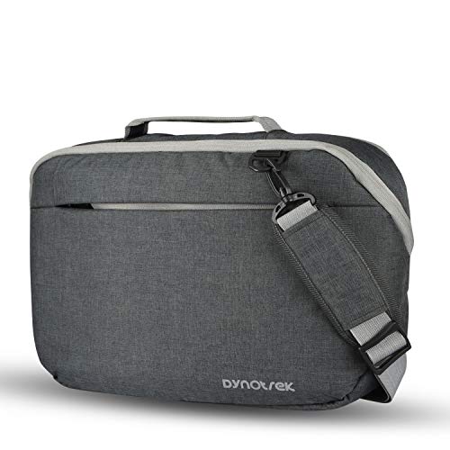 Image of Dynotrek Smart Shell 15.6 inch Laptop Sleeve Case, with Detachual Shoulder Straps Shockproof Cover, Accessory Pocket, Briefcase Computer Hand Bag, Compatible for HP, ASUS, Dell, Acer -Denim Grey
