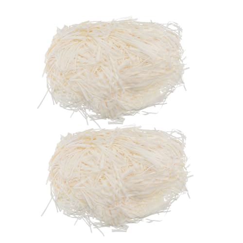Hemobllo Virutas de Papel para Hámster y Mascotas Pequeñas, Absorbente y Duradero, Beige, 2 Bolsas de 100 G, Cama Higiénica para Conejos, Chinchillas y Cobayas