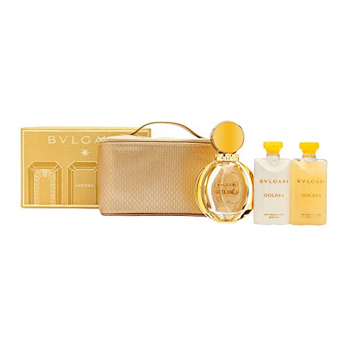 BVLGARI GOLDEA EDP 90ML SPRAY + BODY LOTION PERFUMED 75ML + GEL 75ML + TRAVEL POUCH