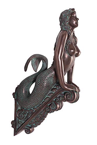 Nautical Tropical Imports Marinea Sea Siren Mermaid Figurehead Wall Decor 36 Inch H Bronze Finish