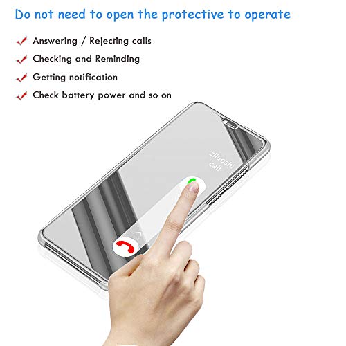 Capa flip espelhada C-Super Mall para Galaxy S9 Plus, capa com suporte galvanizado de luxo com prote