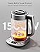 GoveeLife Smart Electric Kettle with Tea Infuser for Loose Leaf, 1.7 L Electric Tea Kettle with Brewing Program, Variable Temperature Control, 2 H Keep Warm & Auto Shut off, BPA Free, Sliver