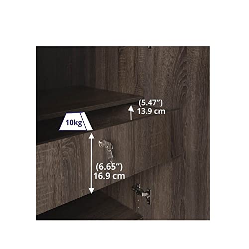 Image of Wakefit Wardrobe | 1 Year Warranty | Engineered Wood Almirah, Cupboard for Clothes Storage | 4 Door, 1 Drawer, 1 Hanging Space | Gingham - Napa Oak