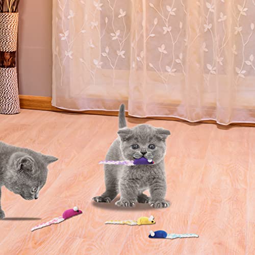 Andiker Cat Interactive Toy, 4Pcs Mouse-Shaped Cat Toys For Indoor Cats With Crinkle Paper 4Colors Cat Catnip Toys For Scratch And Chew For Cats Gifts And Kitten Lovers (4Pcs) #TOP5