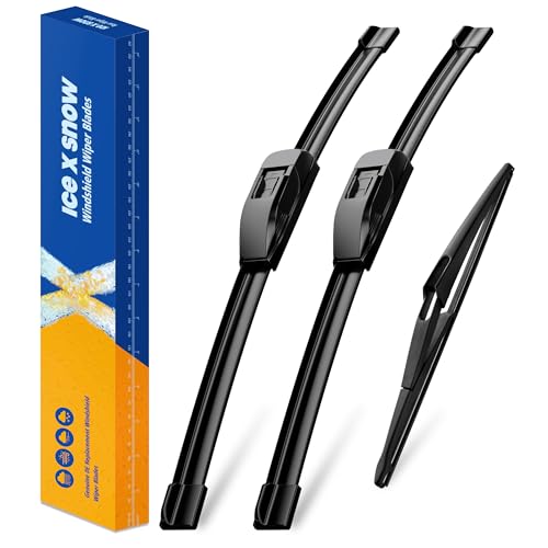 3 Wipers 22"/14"/12" Windshield Wiper Blades Replacement for Nissan Juke 2017-2011 Automative Windshield Wiper Blades 22"+14" Front Wiper Blades with 12" Rear Wiper Blade Set