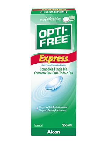 Opti-Free Express solución para lentillas | botella individual | 1 x 355 ml