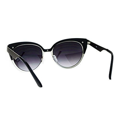 Womens Cateye Sunglasses Stylish Double Frame Top Fashion Shades UV 4003
