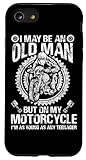 Vecchio, papà, nonno, divertente, motociclista