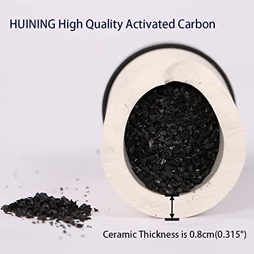 HUINING 4PCS 7-inch Replacement Ceramic Filter Candle with Activated Carbon for Countertop Gravity Water Filter System and Household Water Cooler Filtration Systems - Image 4