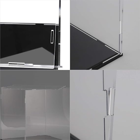 10x10x10 Inch Acrylic Display Case for Collectibles Clear Self-Assemble Storage Box Dustproof Organizer for Action Figures, Toys, Memorabilia & Home Display Alternative to Glass Case 2