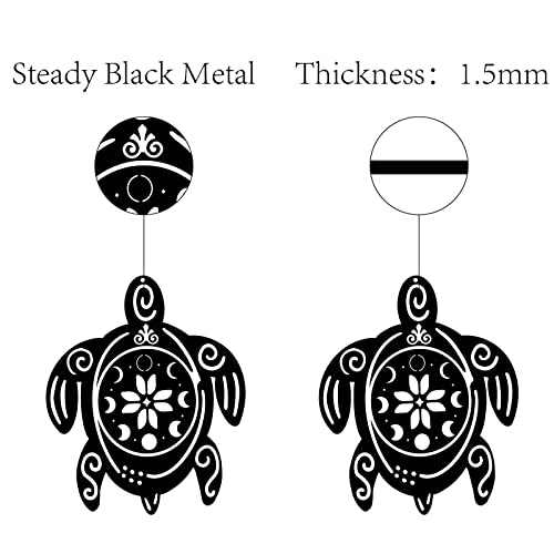 Creatcabin Metal Sea Turtle Wall Art Sea Animal Beach Ocean Theme Wall Hanging Silhouette Sculpture Iron Sign For Indoor Outdoor Home Living Room Kitchen Garden Office Decor Gift Black 12 X 10 Inch #TOP4