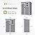 VONZOY Outdoor Resin Storage Shed, 5x3FT Plastic Storage Sheds with Floor, Lockable Door, Window, Waterproof Tool Sheds & Outdoor Storage Outside for Bike, Garbage Can,Garden, Grey White