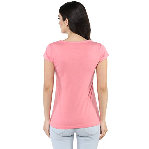 Image of Modeve Women Printed Cotton Blend Half Sleeve Round Neck T-Shirt for Summer