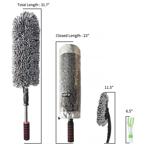 Upra CAR DUSTER SET 001 Ultimate Car Duster Kit,Best Microfiber Multipurpose Duster,Interior &Exterior Cleaning Tools,Dashboard Detailing Brush,Scratch Lint Free,Pollen Removing,Extendable Handle,Tuck,Suv,Rv,Set Of 4 thumb #4