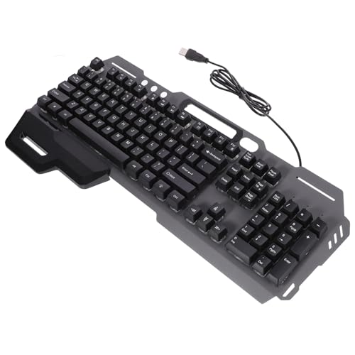 Clavier USB filaire noir 104 touches ABOOFAN avec repose-poignet