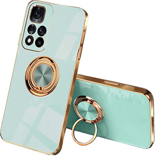 ILING Cover Redmi Note 11 Pro 4G/5G / 11E Pro | Custodia Silicone Colorata Con Supporto Anello | Antiurto E Ultrasottile Viola