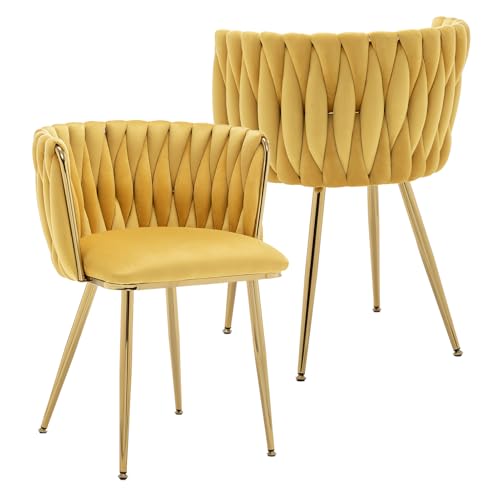 Kiztir Velvet Dining Chairs Set of 2, Upholstered Dining Room