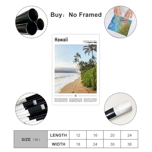 Impression sur toile Hawaï décoration murale grand format