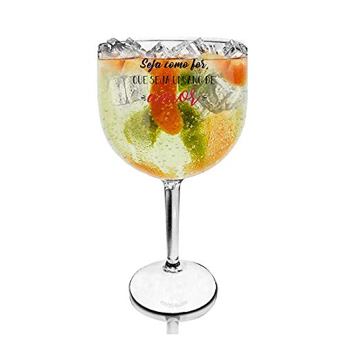 Taça Gin Tranparente Personalizada Seja como for.