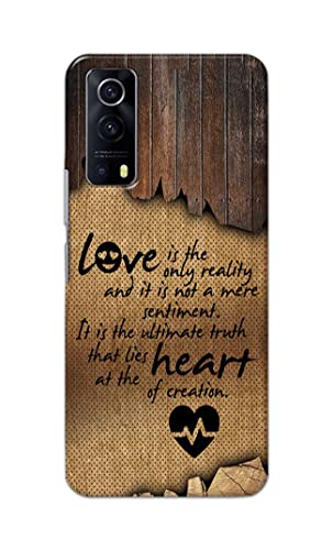 Image of PRINTFIDAA Love is The Only Reality and It is Not Mere Sentiment Printed Designer Hard Case for Vivo IQOO Z3 Back Cover -(e) RPM1010