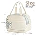 Lunch Bag for Women Men Cute Tote Bags Reusable Insulated Beach Box Case Large Capacity Cooler Purse for Work Picnic Travel Office Camping Handbag School Bookbag for Girls,Teen,College,Student Beige