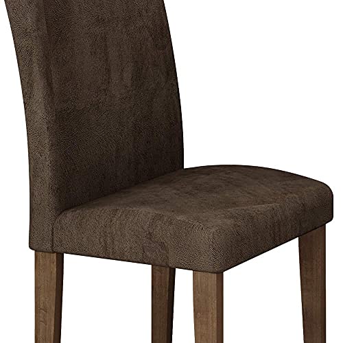 Conjunto Sala de Jantar Mesa Tampo de Vidro 6 Cadeiras Classic Cel Móveis Chocolate/animale Marrom 5