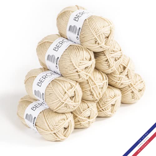 5 pelotes Katia Concept N ° 207 coton et mérinos tricot et crochet 50gr 105 m eB