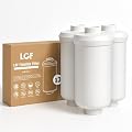 LCF Gravity-fed Water Filter System, 3 Gallons Stainless-Steel System with 6 Filters, Metal Water Level Spigot and Stand, Reduces Chlorine & Fluoride (Fluoride Filters)