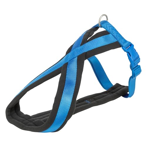Trixie Premium Touring Hundegeschirr L: 60–90 cm/25 mm, blau