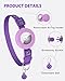 Joytale Reflective AirTag Cat Collar, Breakaway Buckle, 2 Pack Lightweight AirTag Holder Pet Collars with Bell, Adjustable 7.5-12.5 Inch for Girl Boy Cats Kitten Puppy, Purple