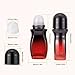 Newzoll 4 Pack 50mL Glass Roller Bottles for Deodorant, Essential Oil Roll On Bottles, Leak-Proof Refillable Rollerball Containers, Travel DIY Perfume Applicator, Black Red Gradient with Black Caps