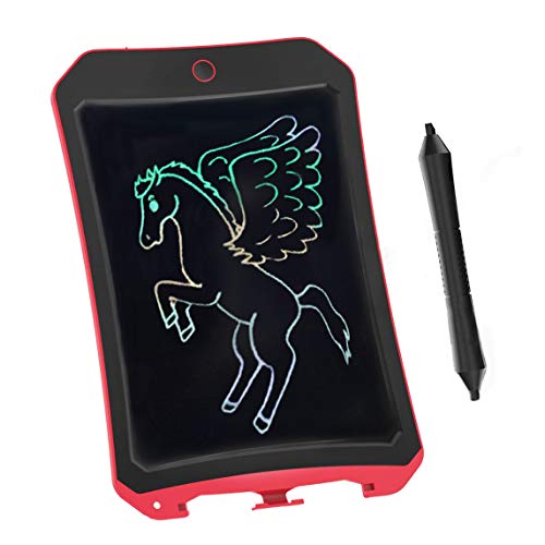 JRD&BS WINL Writing Tablet for Birthday Present, Kids Toy 8.5 inch Color Electronic Writings Pads Drawing Board Easter Gifts for Student Office-Erase Button Lock Included(Red-CS)