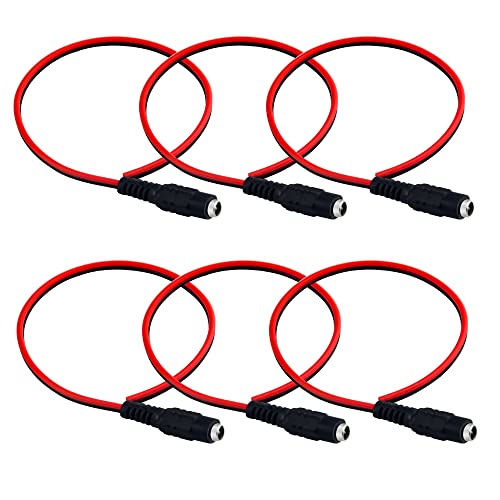 WMYCONGCONG 20 Stück DC Power Pigtail Kabel Buchse 10in 2.1x5.5mm 22 AWG für CCTV DVR Kamera