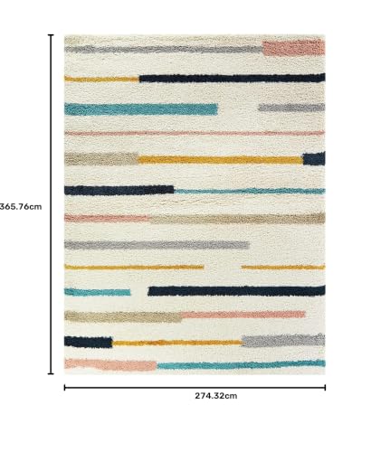 Image of Modern Soft 3D Shaggy Fur Carpets for Living Room Thick Fluffy Rugs for Bedroom, 9x12 feet, Multi Color