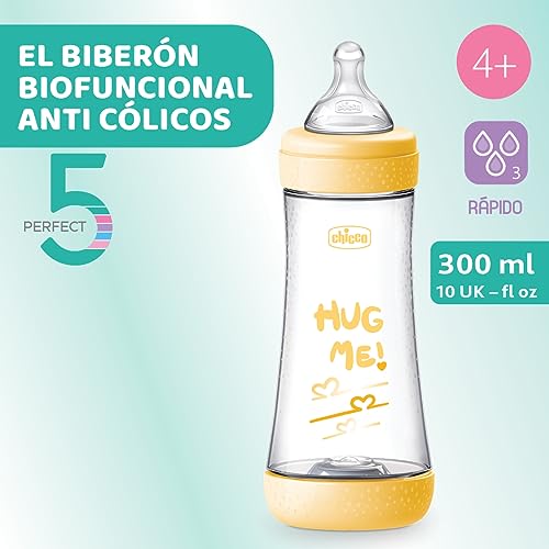 Chicco Perfect 5 Biberon 4 M+ Fast Flow Yellow 300 Ml - 2