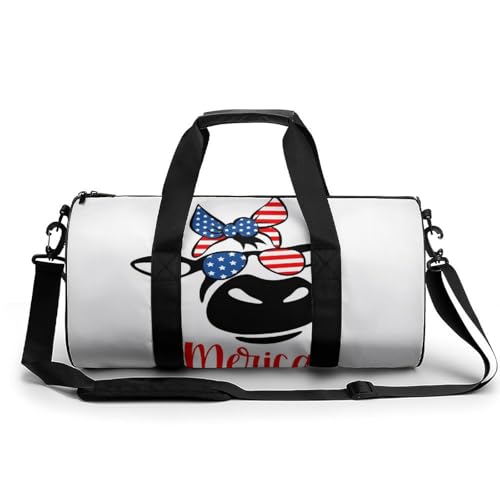 Sac de sport vache 45x23x23cm parfait pour la gym et le voyage
