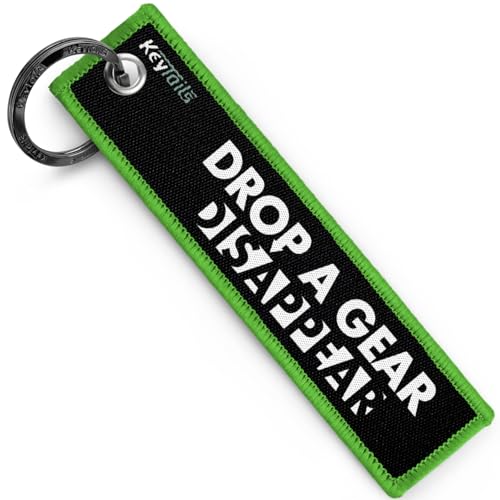 Image of KEYTAILS Keychains, Premium Quality Key Tag for Motorcycle, Car, Scooter, ATV, UTV [Drop A Gear & Disappear]
