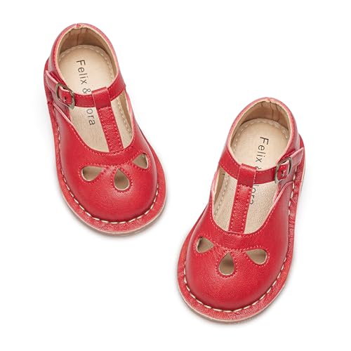 Image of Felix & Flora Toddler Little Girl Princess Dress Shoes-Mary Jane Flats for Girl Party School Shoes