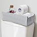 Y&ME YM Farmhouse Toilet Tank Box, Tank Tray,Funny Bathroom Decor Box, Toilet Paper Holder Basket, Small Toilet Paper Storage Organizer for Bathroom, Kitchen, Table and Counter