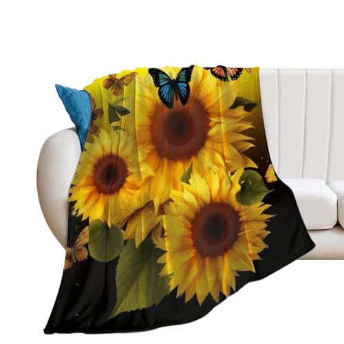Couverture en flanelle douce de prestige drap de lit artistique papillons