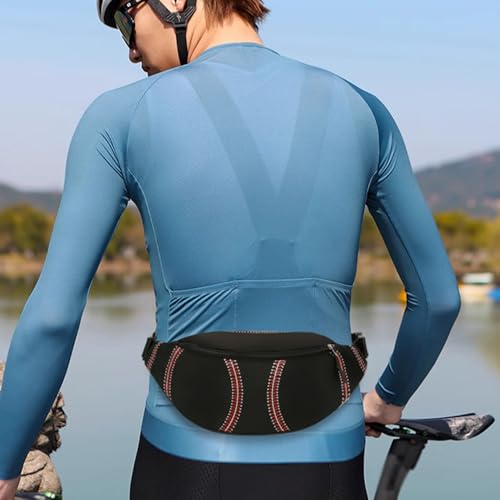 Nylon Baseball Pattern Sports Waist Bag Multifunctional Chest Bag Women's Single Shoulder Messenger Bag Suitable for Sports4