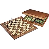 Philos Tournament Wooden Chess Set with 50cm Board and Wooden Pieces in Wooden Storage Box (90mm Kin