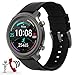 Fitonme Smartwatch Hombres Relojes Inteligentes Bluetooth recibe Llamadas,Fitness Smartwatch 1.28'' de Reloj Deportivo con Podómetro para Samsung Huawei Android iOS Ronda(Negro)
